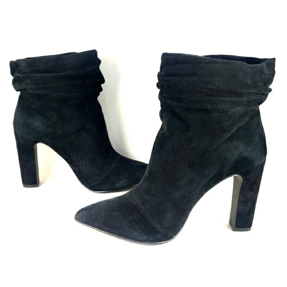 Kristin Cavallari Chinese Laundry Black Suede, Pull On Bootie Women's Size 7.5M - Picture 4 of 12